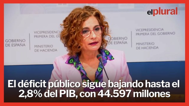 El déficit público sigue bajando hasta el 2,8% del PIB, mejorando los objetivos de la UE