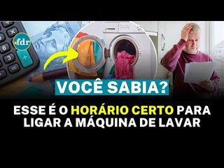 VOCÊ SABIA? Esse é o HORÁRIO CERTO para ligar a máquina de lavar e ECONOMIZAR ENERGIA