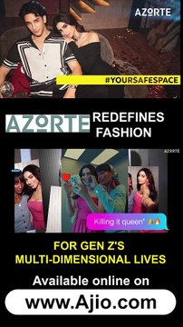 AZORTE, one of India's fastest-growing fashion and lifestyle destinations, unveils its latest campaign, “Your Safe Space” a celebration of Gen Z’s fluid identity and fearless self-expression featuring Bollywood stars Khushi Kapoor and Vedang Raina. #ajio