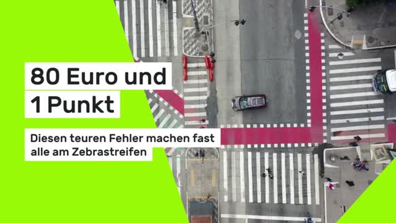 80 Euro und 1 Punkt: Diesen teuren Fehler machen fast alle am Zebrastreifen
