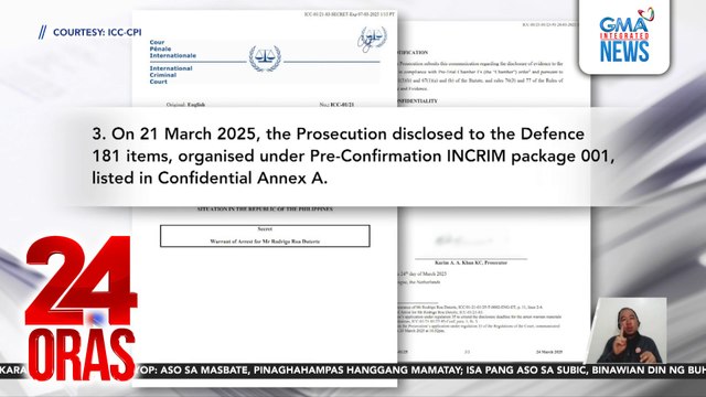 Dokumentong nagdedetalye ng 181 na ebidensya vs. FPRRD, hawak na ng depensa | 24 Oras