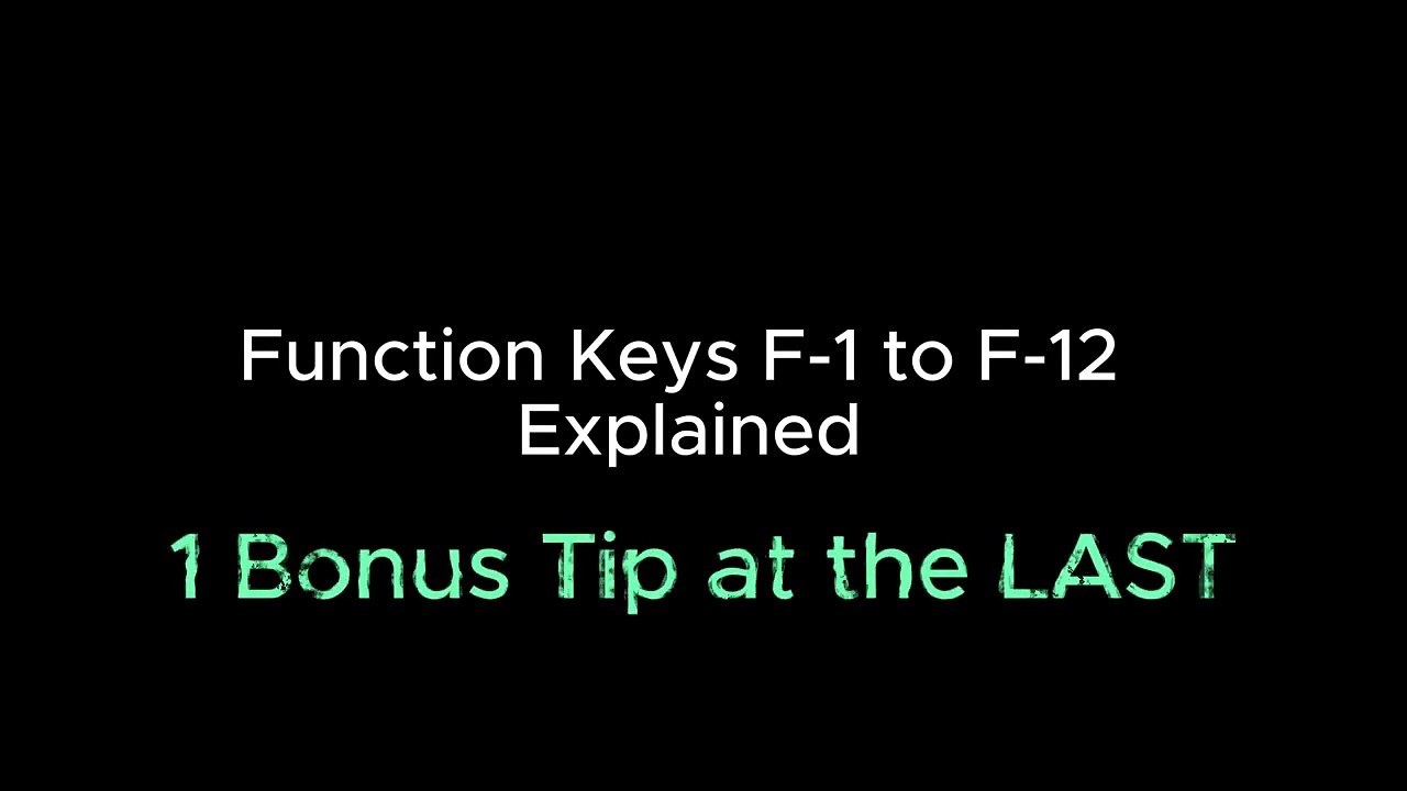 Function Keys of Computer F1 to F12 _ Computer Short Keys Explained _ Function Keys Detail