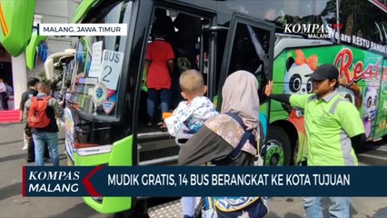 14 Bus Mudik Gratis Berangkat ke Kota Tujuan