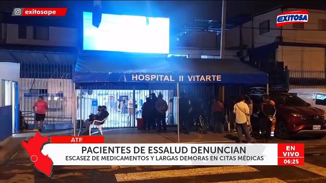 Ate: Denuncian falta de medicamentos y largas colas para citas médicas en hospital de EsSalud