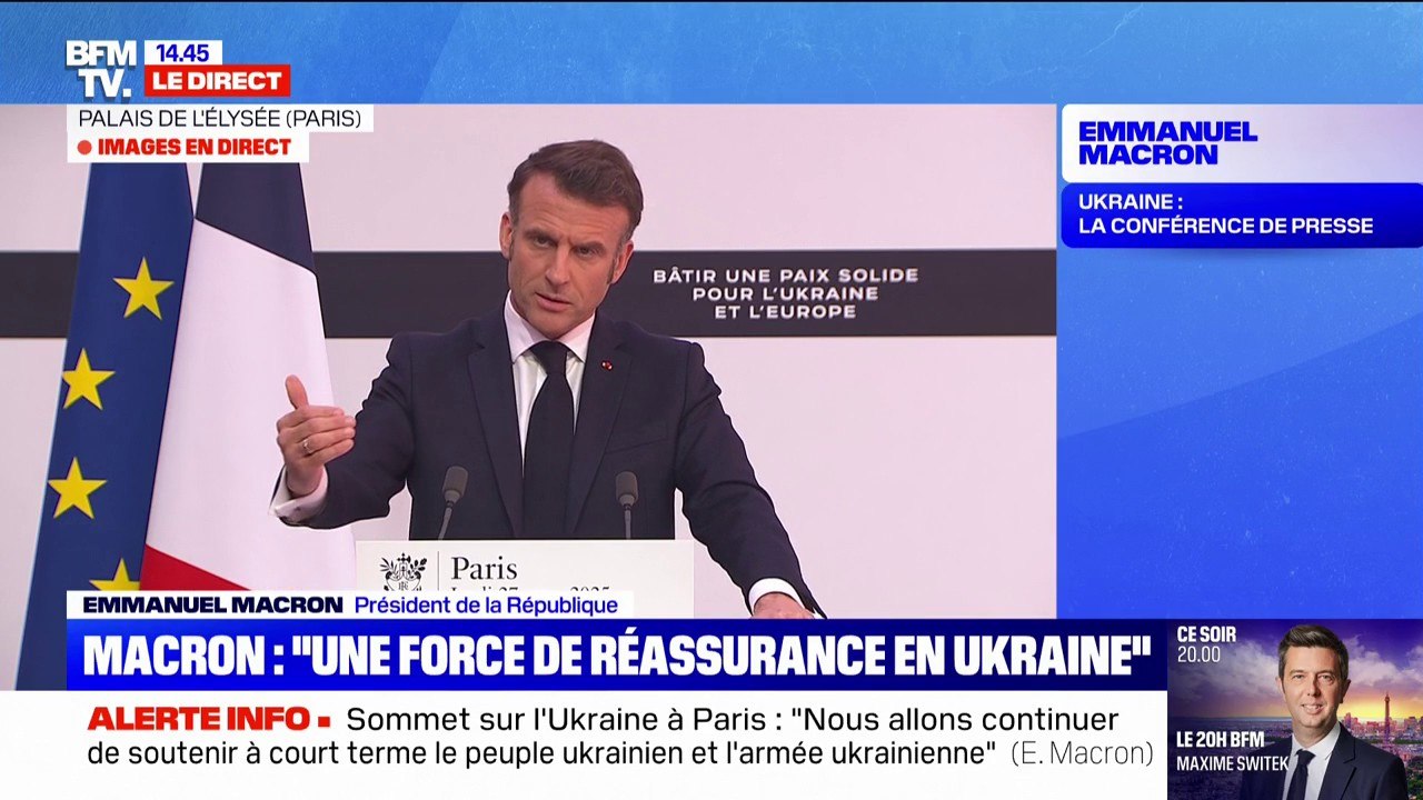 "Plus unis, plus audacieux, plus déterminés": Emmanuel Macron vante la défense européenne à l'issue du sommet de l'Ukraine à Paris