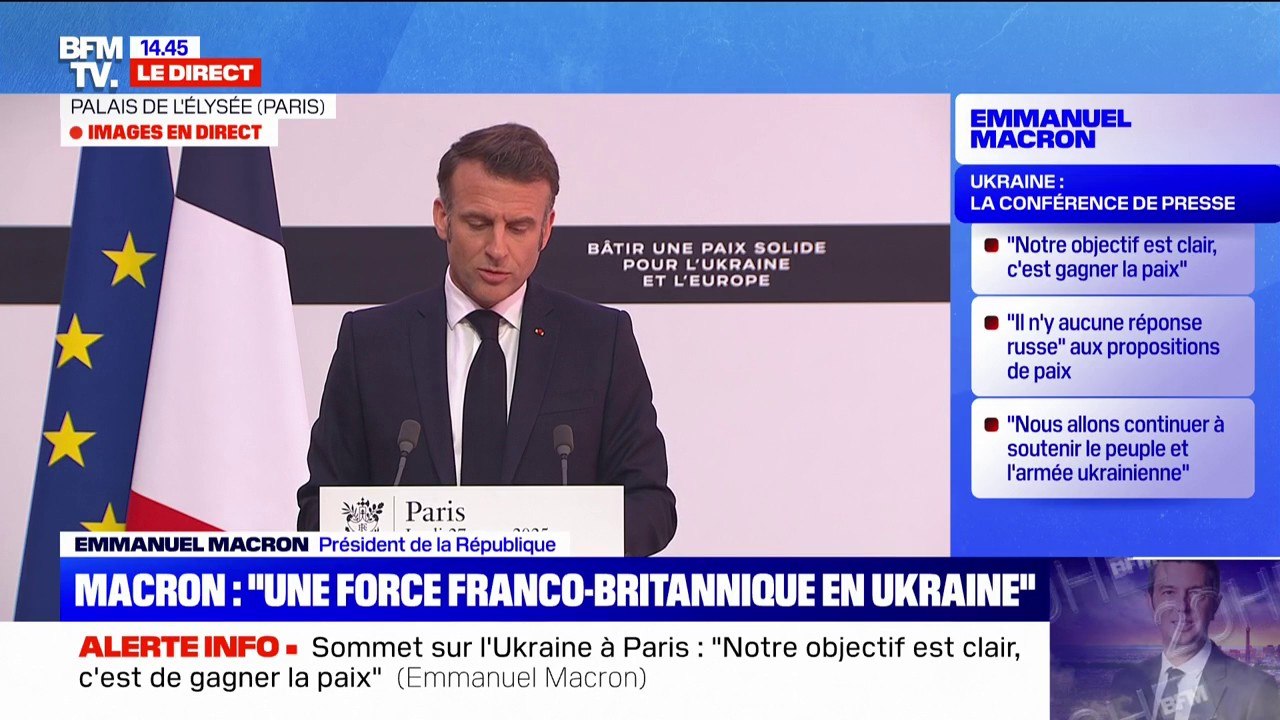 Emmanuel Macron assure que les 2 milliards d'aide militaire pour l'Ukraine "sont tout à fait soutenables" pour l'économie française