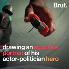 TN Artist Threads Giant Portrait Of His Hero