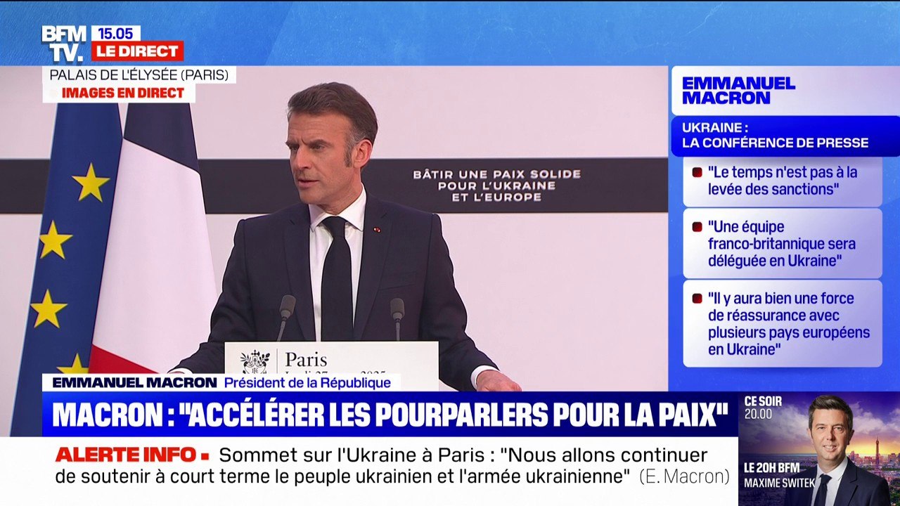 "Nous serons autour de la table pour discuter avec le président Poutine": Emmanuel Macron assure qu'il y aura des négociations avec la Russie quand elle aura accepté le cessez-le-feu