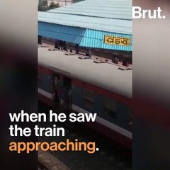 Young Boy Dodges Death On Railway Track