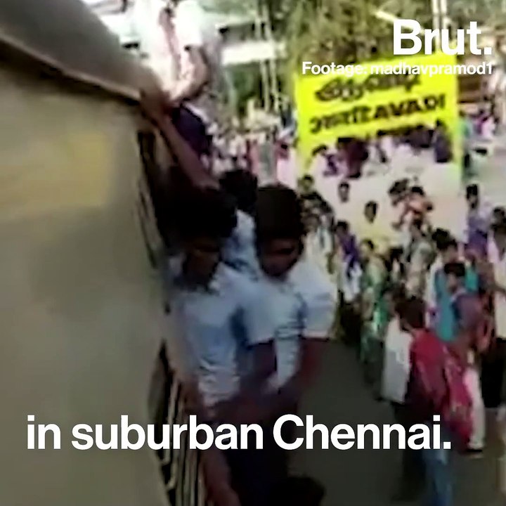 Students Perform Dangerous Stunts On Train