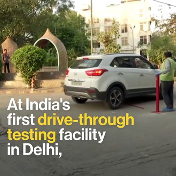 India's First Coronavirus Test Drive-Through