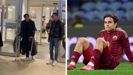 Paulo Dybala regresa a Roma tras su operación y así lo recibe la afición italiana