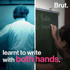 The Girl Who Writes With Two Hands...Simultaneously
