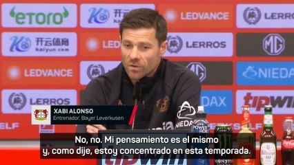 Xabi Alonso no despeja su futuro: "Estamos en una fase clave y no quiero especular"
