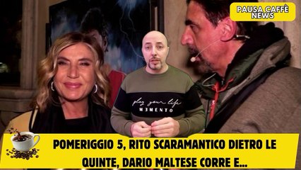 Pomeriggio 5, rito scaramantico dietro le quinte, Dario Maltese corre e...