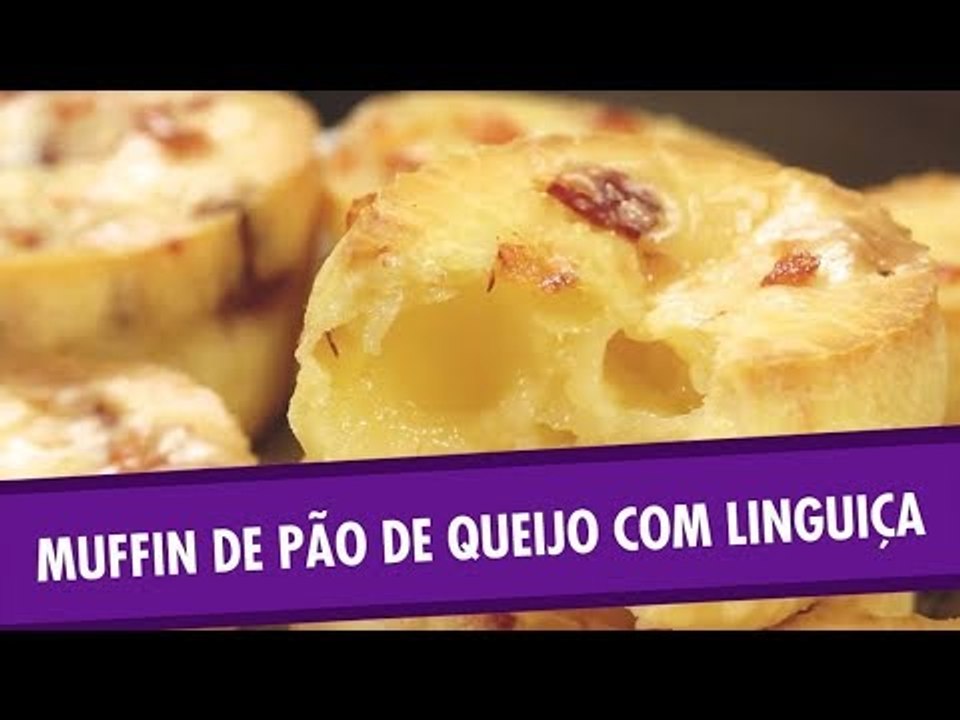 Muffin de pão de queijo com linguiça