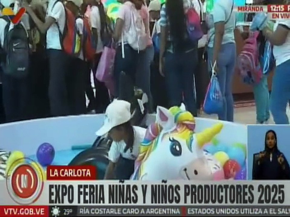 Caracas | Liceistas disfrutan diversidad que ofrece la Expo Feria Niñas y Niños productores 2025