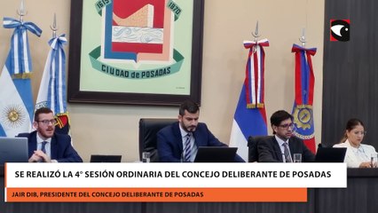 Se Realizó La 4° Sesión Ordinaria Del Concejo Deliberante De Posadas