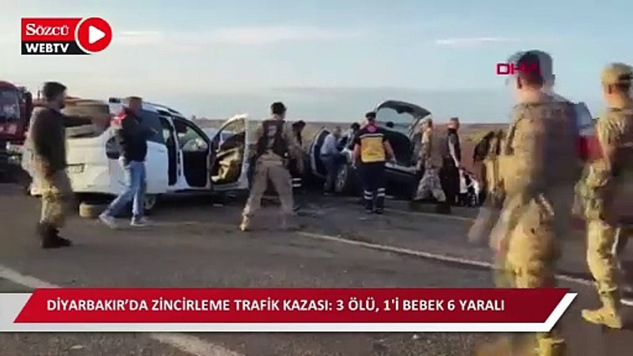 Diyarbakır'da 'hatalı sollama' nedeniyle 4 araç kazaya karıştı; 3 ölü, 6 yaralı