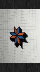 (TUTORIAL #0018) 🎨🖌️🖌️ CÓMO DIBUJAR una estrella azul celeste y naranja. ¡Paso a paso!