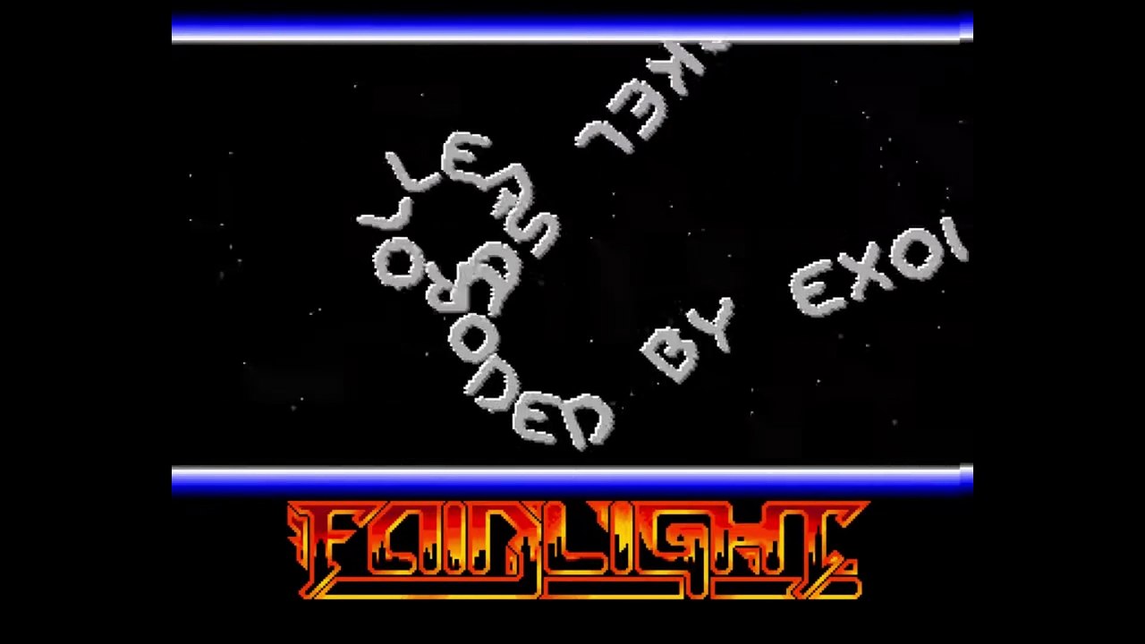 Amiga Demo Super Snurkel Scroller by Fairlight (1989)