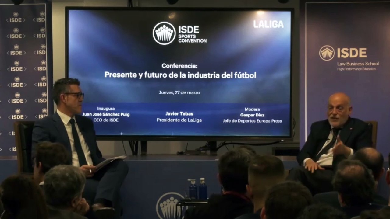 Tebas manda un 'recado' a Ancelotti: "Si se hacen plantillas de 25 jugadores es también para rotar"