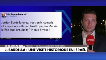 Jordan Bardella : «Il se manifeste comme il l'a toujours fait, par ses outrances verbales.»