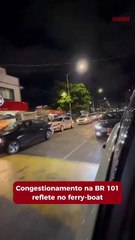 Avenida Beira Rio está travada; 101 tem trânsito congestionado e ferry filas
