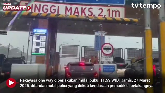 Polisi Berlakukan One Way dari Gerbang Tol Cikampek Utama KM 70 hingga KM 186 Tol Cipali