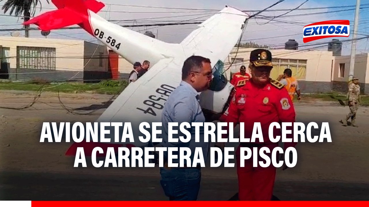 Pisco: Avioneta se estrella cerca a carretera  de San Andrés y deja heridos