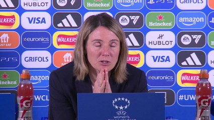 Chelsea manager Sonia Bompastor reflects on their UWCL quarter-final victory over Man City.