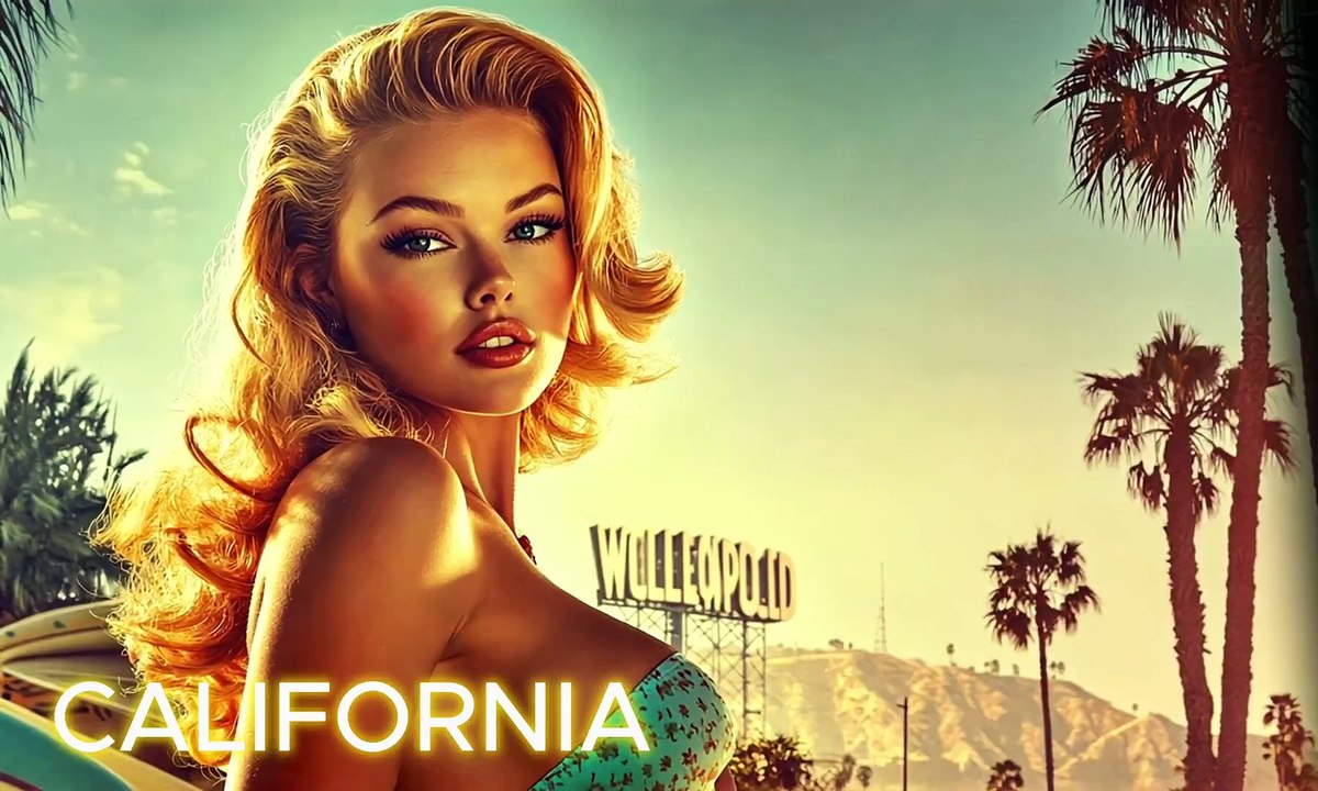 U.S. States as Vintage Pin-up Girls