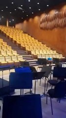 Sala Martins Pena do Teatro Nacional alaga após forte chuva no DF