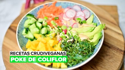 Recetas crudiveganas: poke de coliflor