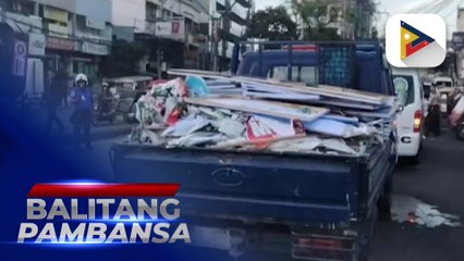 Comelec at MMDA, binaklas ang ilang illegal campaign materials sa pag-uumpisa ng local...