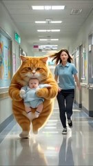 Cat😺 and Baby👶 Story... By AI CATS STORY.