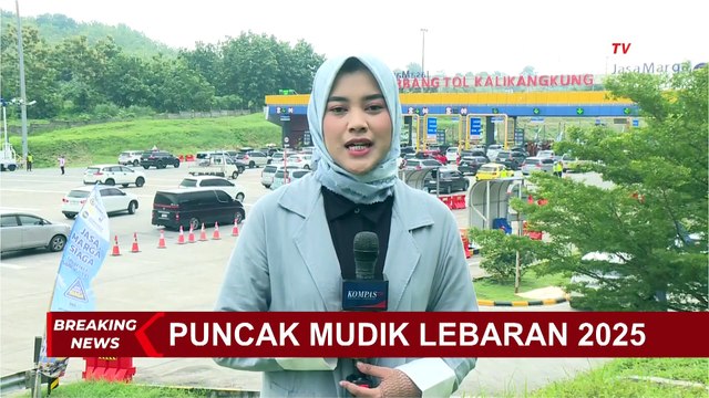 Pantauan Arus Mudik di Gerbang Tol Kalikangkung Jawa Tengah, Jumat 28 Maret 2025