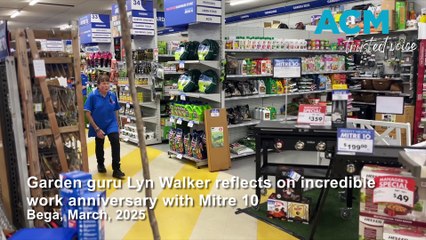 Gardening expert Lyn Walker reflects on incredible work anniversary with Mitre 10