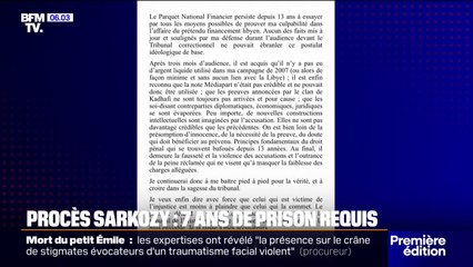Je continuerai à me battre":  7 ans de prison et 300.000 euros d'amende requis contre Nicolas Sarkozy dans le procès sur les soupçons de financement libyen