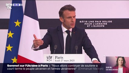 Emmanuel Macron propose l'envoi d'une "force de réassurance" en Ukraine