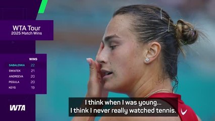 I watch tennis now - I must be getting old! Sabalenka jokes after win