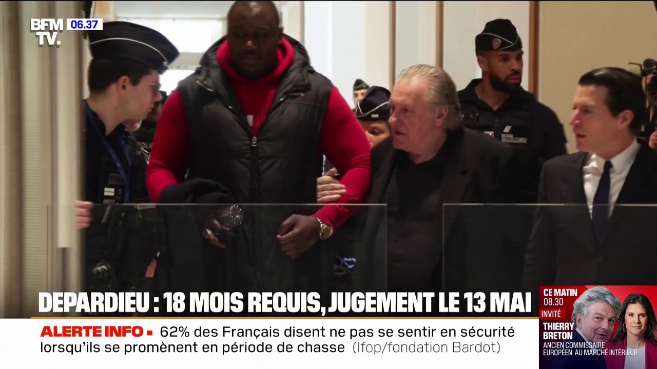 Gérard Depardieu: après quatre jours de procès, le parquet requiert 18 mois de prison avec sursis