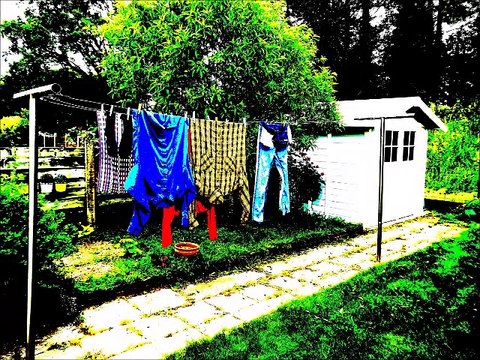 Cabanes de jardin (montage artistique)