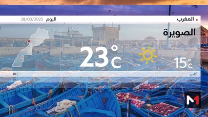 النشرة الجوية - 28/03/2025