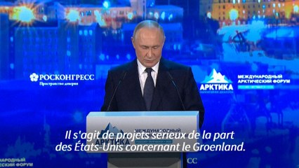 Poutine juge "sérieux" les plans de Trump de prendre le contrôle du Groenland