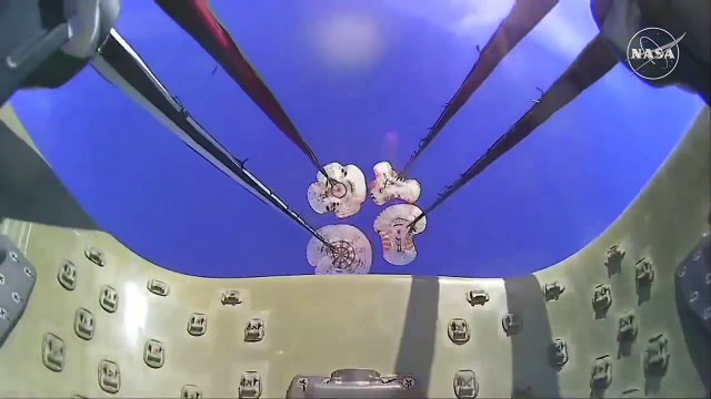 SPLASHDOWN_ NASA astronauts Butch Wilmore and Suni Williams return to Earth.