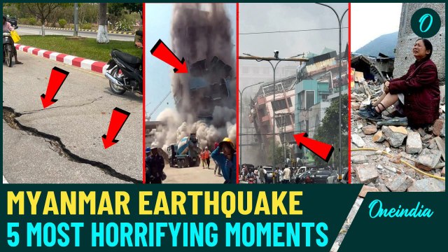 Myanmar Earthquake Unseen Shocking Videos |Buildings Collapse, People Run in Panic on Streets |Watch
