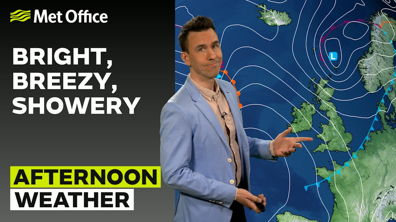 Met Office Afternoon Weather Forecast 28/03/2025 - Rain clears southeast