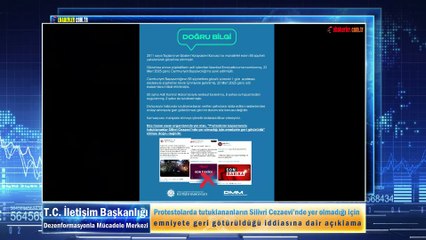 Protestolarda tutuklananların Silivri Cezaevi’nde yer olmadığı için emniyete geri götürüldüğü iddiasına dair açıklama