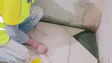 Professional Way to Cut & Install Ceramic Tiles in Floor Corners!